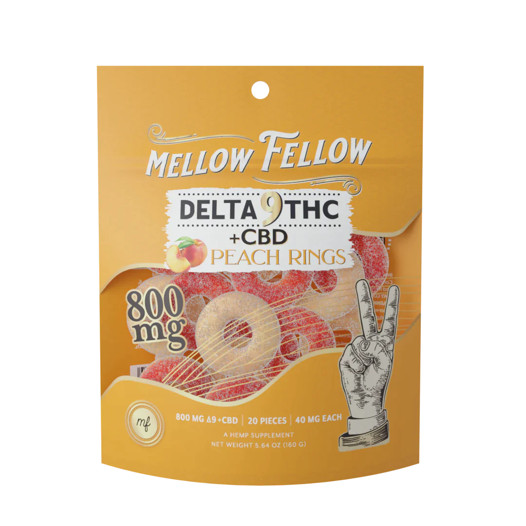 Mellow Fellow Premium Delta 9 THC + CBD Gummies I 800mg