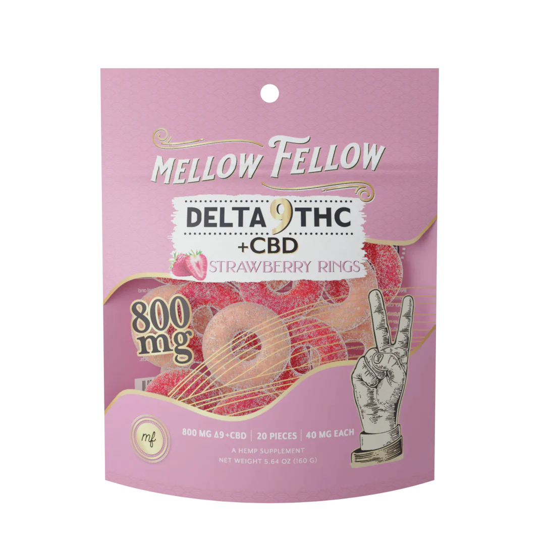 Mellow Fellow Premium Delta 9 THC + CBD Gummies I 800mg