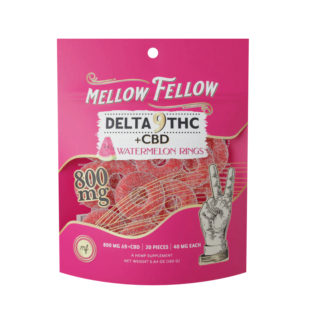 Mellow Fellow Premium Delta 9 THC + CBD Gummies I 800mg