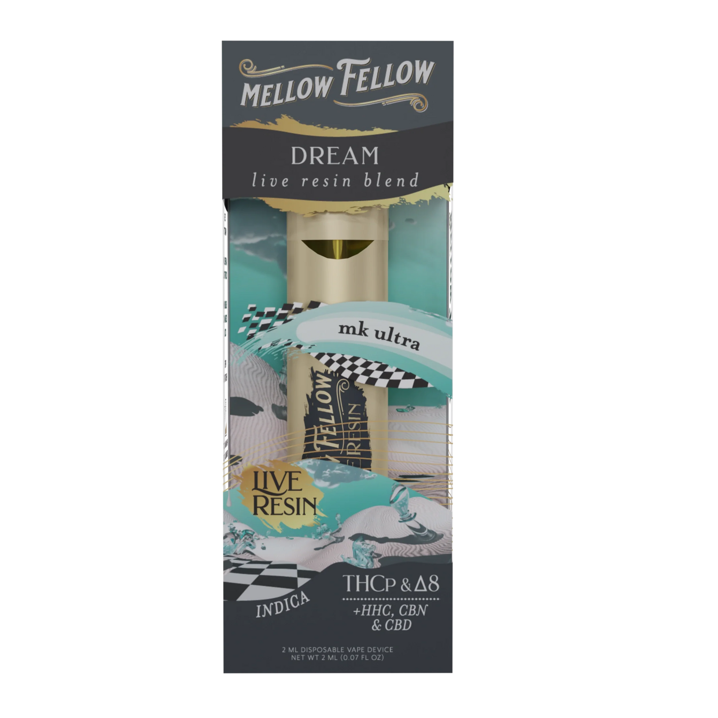 Mellow Fellow Live Resin Premium Blend 2ML Disposable Vape Device I 6CT