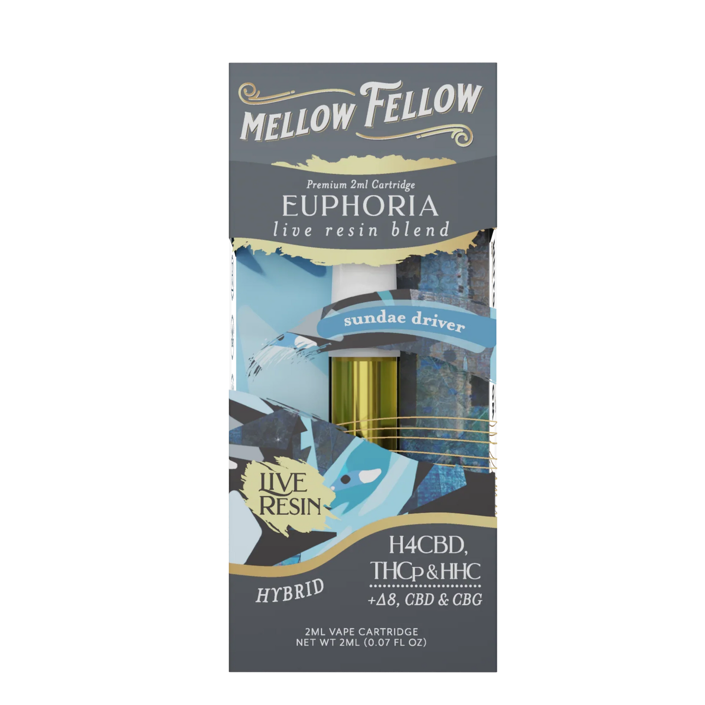 Mellow Fellow Live Resin Premium Blend Vape Cartridges I 2ML/6CT/PK