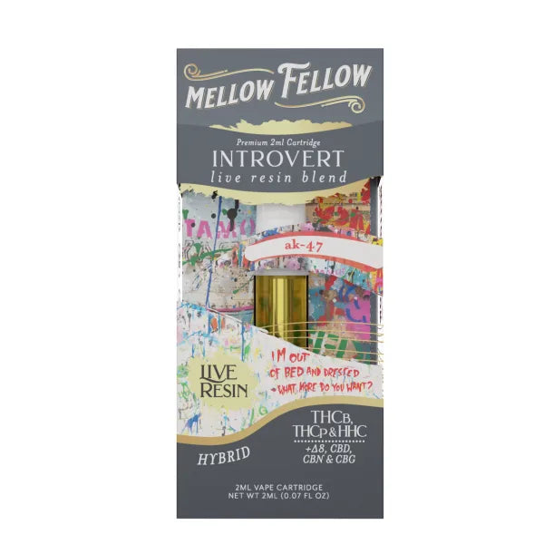 Mellow Fellow Live Resin Premium Blend Vape Cartridges I 2ML/6CT/PK