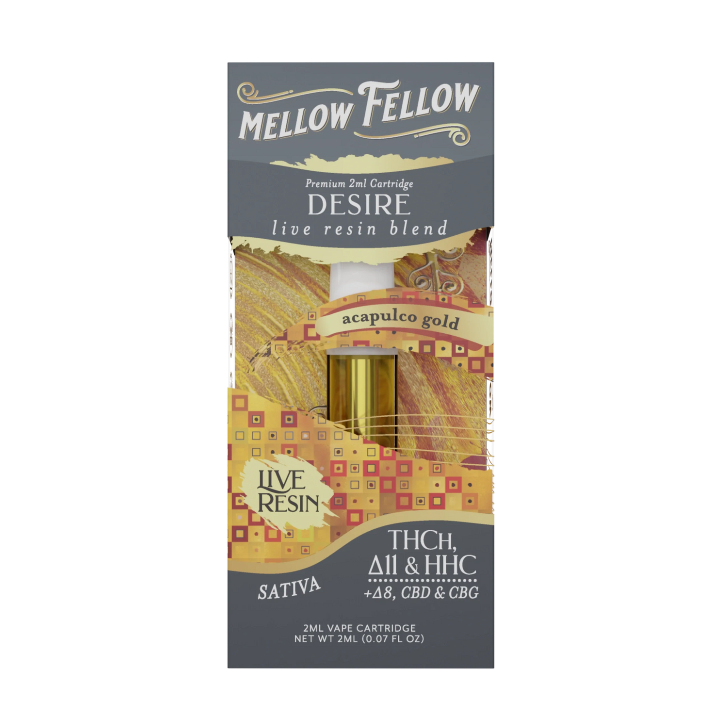 Mellow Fellow Live Resin Premium Blend Vape Cartridges I 2ML/6CT/PK