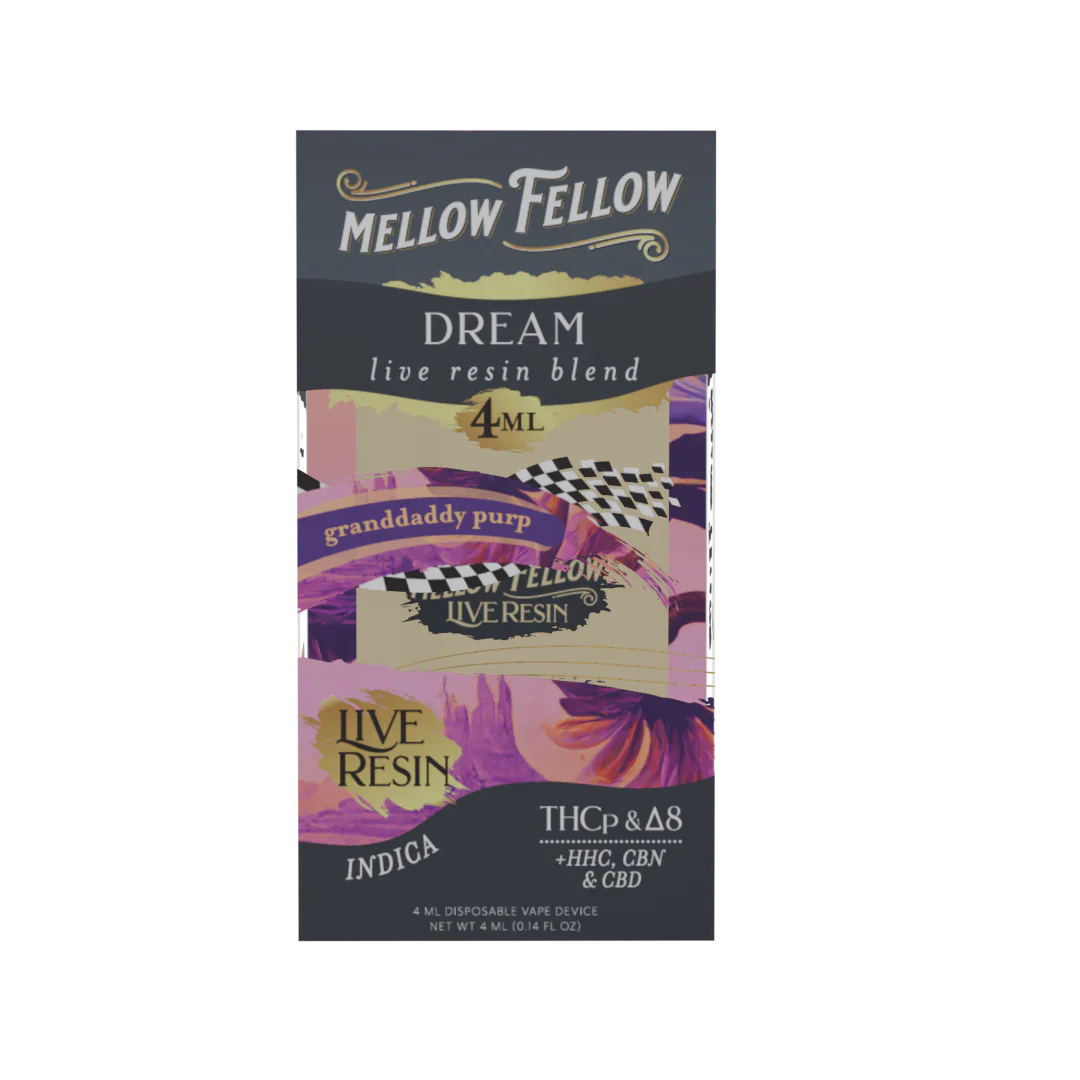 Mellow Fellow LIVE RESIN Premium Blend Disposable Vape Device I 4ML/6CT/PK