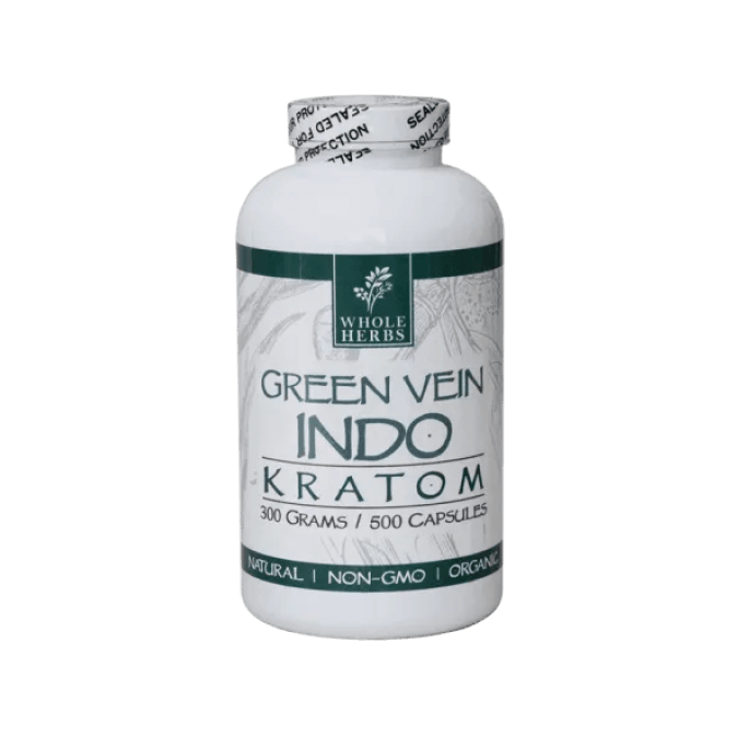 Whole Herbs Kratom – Green Vein – Indo Capsules