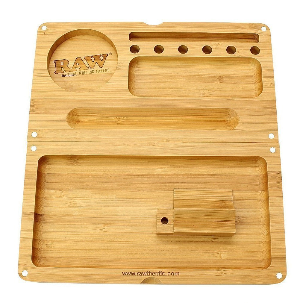 Raw Bamboo Backflip Magnetic Rolling Tray - Bamboo