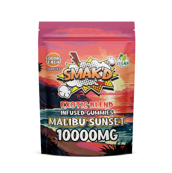 Smak'd Exotic Blend THC Infused Gummies I 10000mg - Display of 6