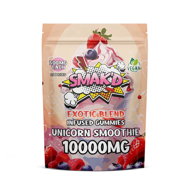 Smak'd Exotic Blend THC Infused Gummies I 10000mg - Display of 6